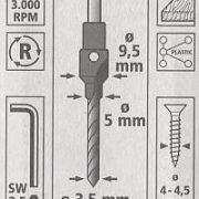 Burgija Za Predbusenja Sa Upustacem 3,5-5mm Wolfcraft 2500000