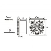 Ventilator zidni Fi200 MF200Z-10B 418001
