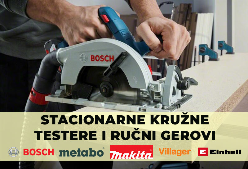 Stacionarne kružne testere i ručni gerovi