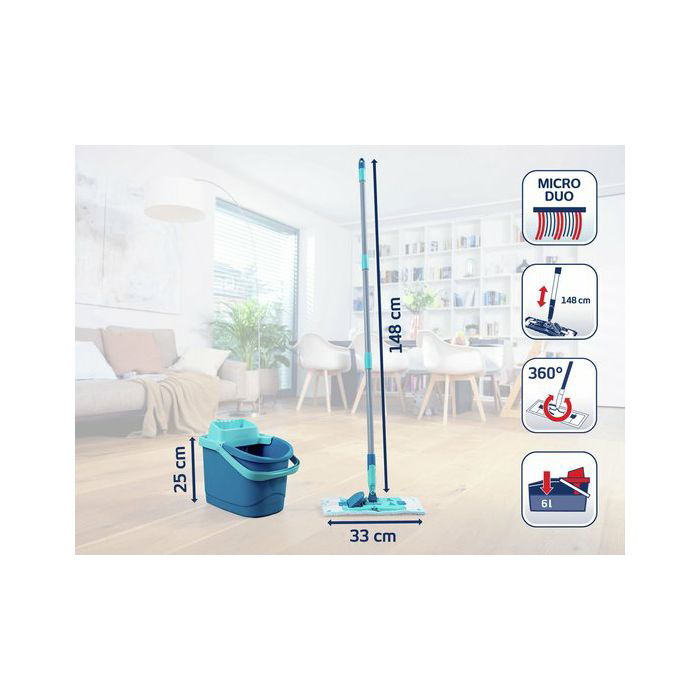Set-za-Brisanje-Poda-PowerClean-M-Leifheit Set za Brisanje Poda PowerClean M Leifheit 1311073