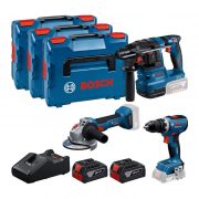 Bosch set GSR 18V-65 + GBH 18V-22 + GWS 18V-8 + 2×5,0Ah + GAL18V 0.615.A50.09G