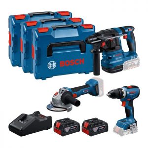 Bosch set GSR 18V-65 + GBH 18V-22 + GWS 18V-8 + 2×5,0Ah + GAL18V 0.615.A50.09G