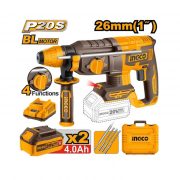 Ingco Aku Hamer 2.5J 26mm 2x4Ah CRHLI202682E 30973