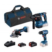 Bosch Aku Set (GBH18V-22 + GSR18V 45 + GWS18V + 1x4Ah + 1x2Ah) 0.615.A50.061